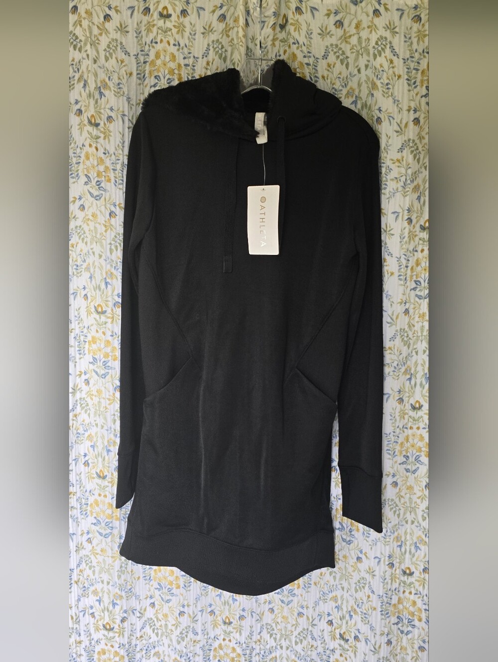 Athleta Black Long Hoodie Tunic